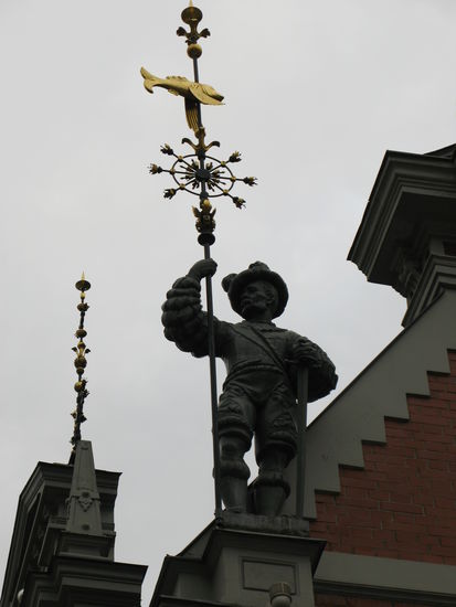 Riga - ...Detail vom Waagehaus...