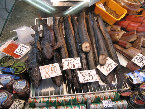 Riga - ...die reichhaltige Fischabteilung...