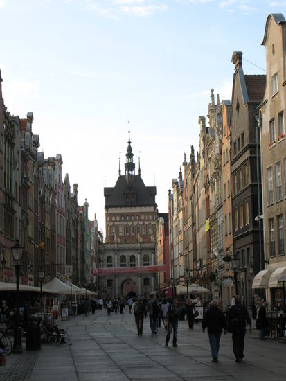 Danzig - ...die Langgasse mit dem goldenen Tor (früher Langgassertor)...