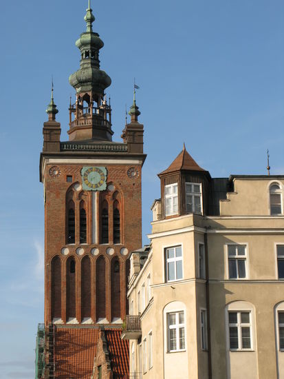 Danzig - ...der Turm der Katharinenkirche...