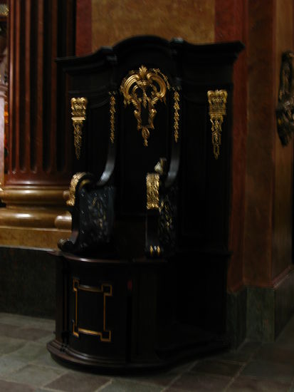 Posen - ...Beichtstuhl in der Jesuitenkriche...