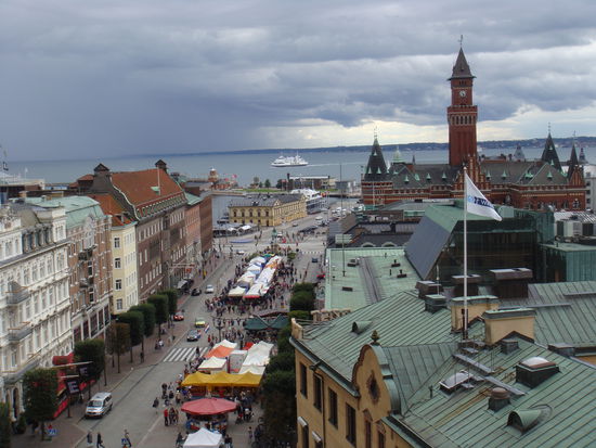 Helsingborg - Blick über den Markt