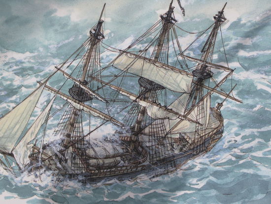 Die "Götheborg" auf See...