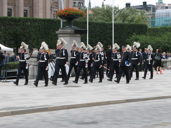 Stockholm - die militärische Ehrengarde zieht ab...