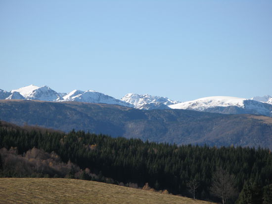 Die ersten Schneeberge in Sichtweite...