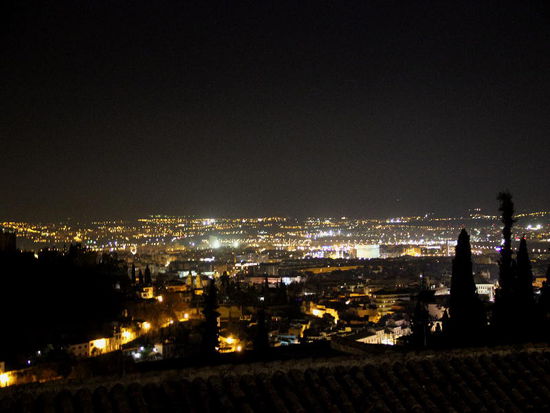 Das Lichtermeer der Stadt...