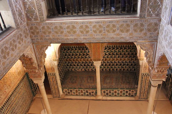 Blick hinab in die Bäder der Privatgemächer...