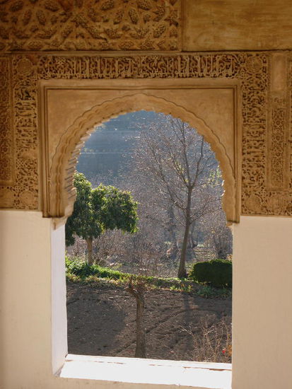 Ein Blick hinaus auf die Gärten...