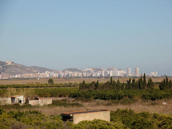 Wir umfahren die Stadt Valencia westlich...