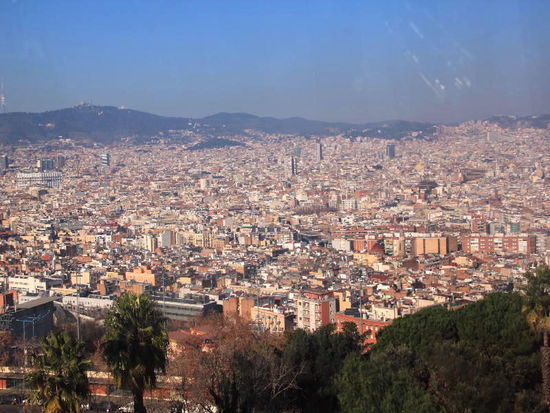 Dazu eignen sich die Kabinen der Luftseilbahn auf dem Montjuic bestens...
