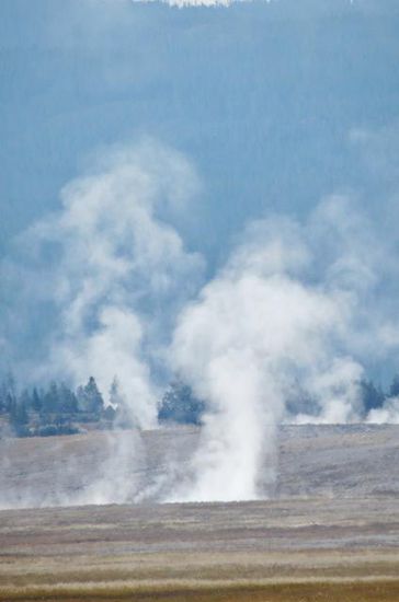 Wir sind beim Lower Geyser Basin...