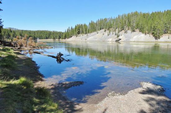 Kurze Pause am Yellowstone River...