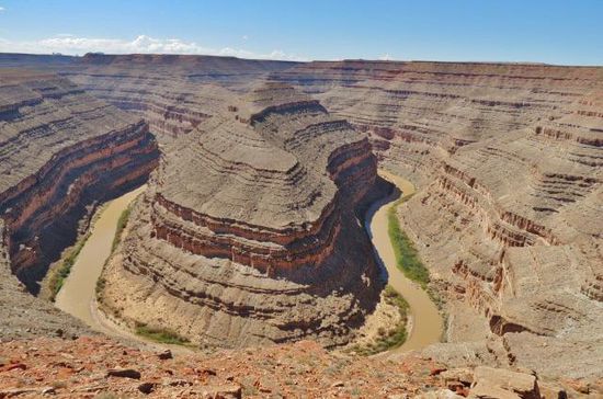 Unglaublich wie sich der San Juan River im Laufe der Zeit ins Gestein gefressen hat...