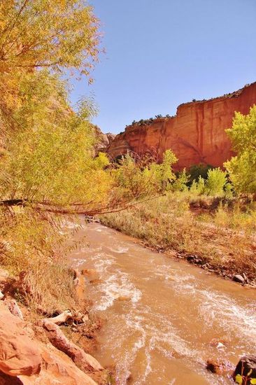 Wir sind am Fremont River...