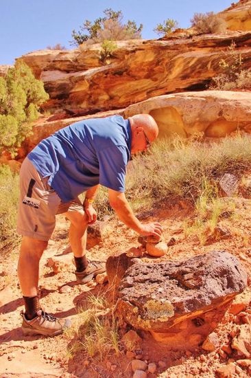 Noch schnell ein "Steinmanndli" aufstellen...