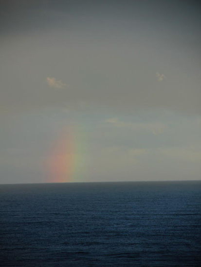 Der Morgen begrüsst uns mit einem Regenbogen....