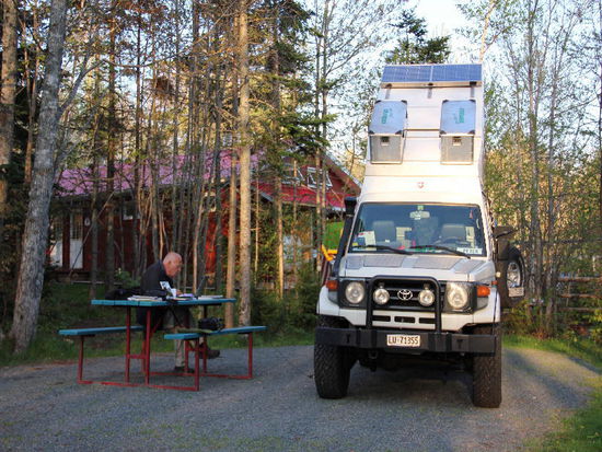 Und finden gegen Abend bei New Glasgow einen hübsch gelegenen CP...