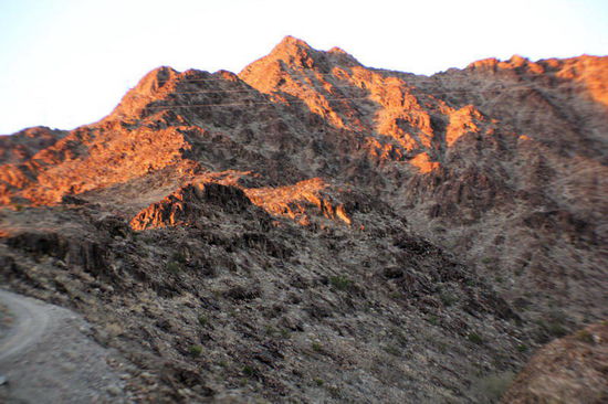 Die Berge leuchten im Abendglühen...