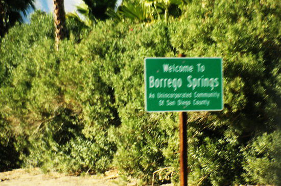 Wir treffen in Borrego Springs ein...
