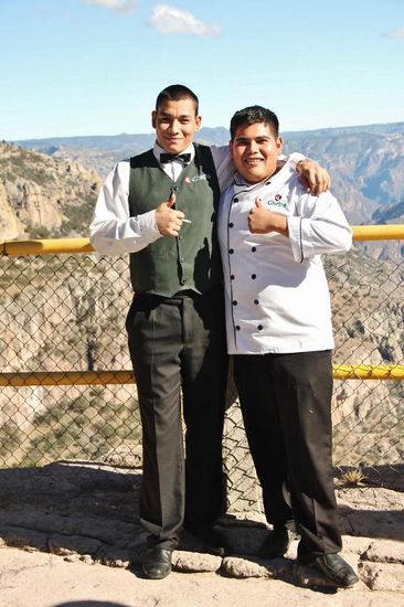 Kellner und Küchenchef...