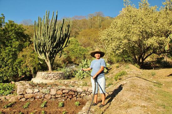 Michelle, die Gastgeberin bei ihrer Arbeit...
