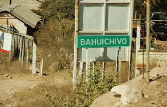 Endlich sind wir in Bahuichivo...; hier fährt der El Chepe vorbei...