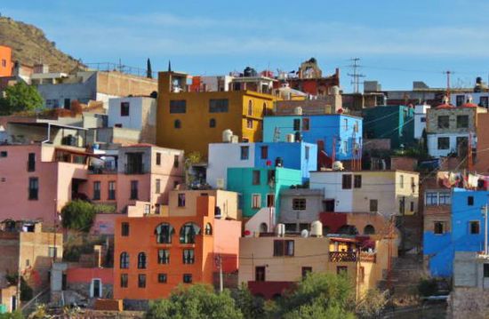 Die bunt bemalten Häuser von Guanajuato...