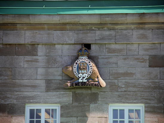 Das 22. Regiment mit ihrem Wahlspruch: "je me souviens"...