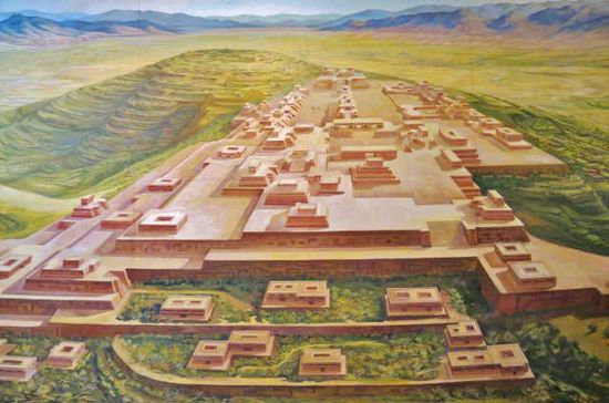 Modell der Stadt Monte Alban...