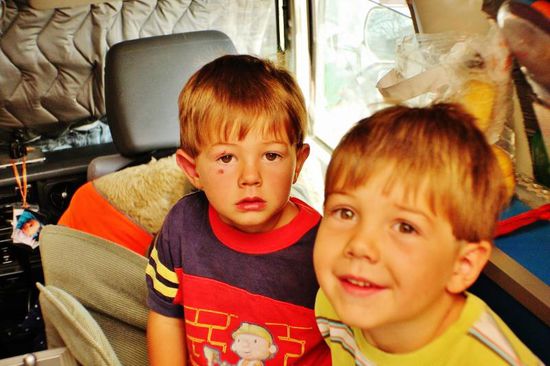 ...ihren Jungs Ivica und Nikita und...