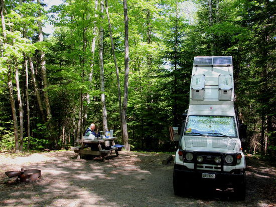 Unser Übernachtungsplatz im Mauricie-NP...