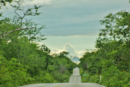 Zuerst auf Nebenstrassen, dann auf der Autobahn fahren wir bis Merida, der Hauptstadt Yucatans....; wir steigen wieder im City Express Hotel ab, welches sich praktisch vis à vis der Toyota Garage befindet....