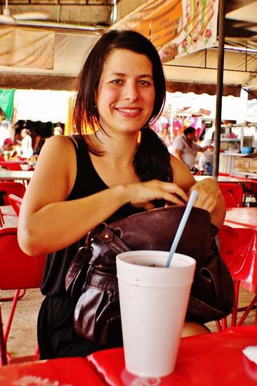 Premiere für Anja - gekühlter Jamaica-Tee...