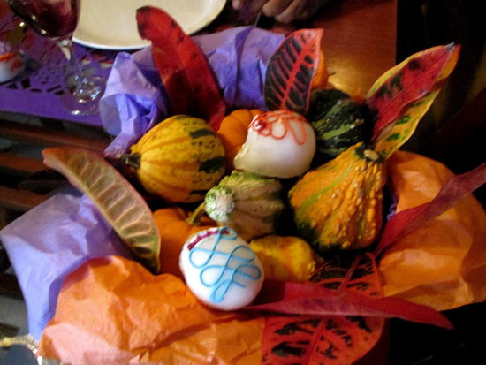 Die Tischdekoration...