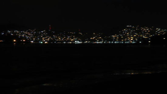 Die Nacht am Strand...; leider könnt ihr das leise Rauschen der Wellen nicht hören...
