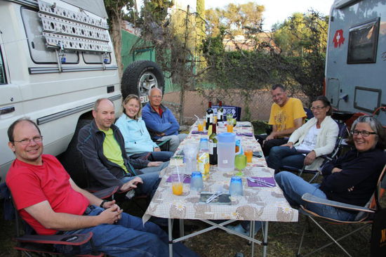 Der CP ist fest in europäischer Hand...; am 2. Abend laden Madeleine und Ralf zu einem Risotto-Essen ein...