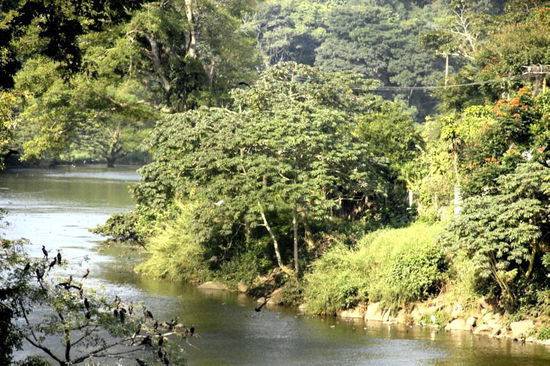 Direkt unterhalb des CP trennt dieser Fluss den Dschungel vom Dorf...
