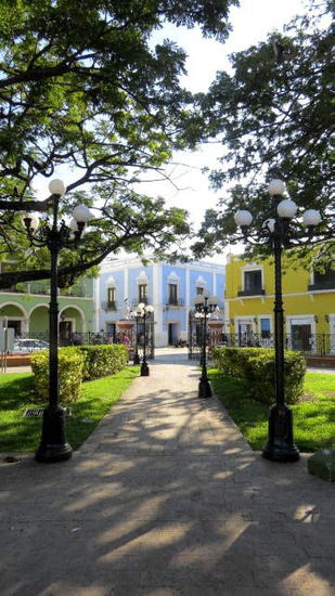 Am Zocaló von Campeche...