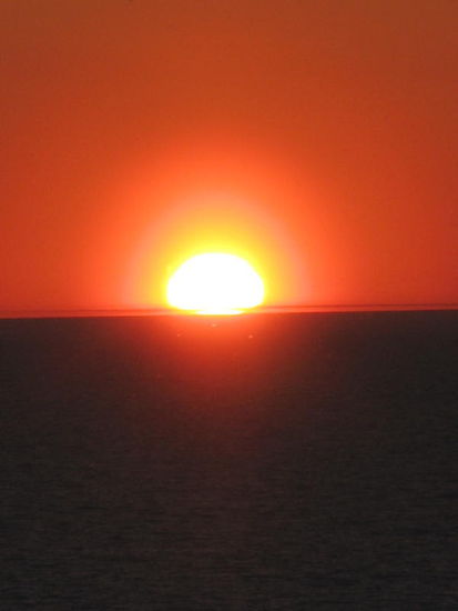 Der Sonnenuntergang gezoomt...