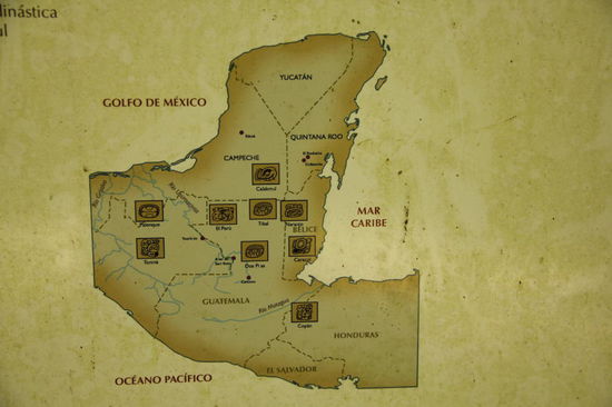 Mal eine Übersicht, wo die Mayas ihre Stätten hatten...
Mehr über die Mayas