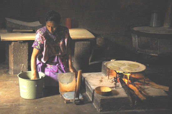 Hier werden duftende Tortillas gebacken...