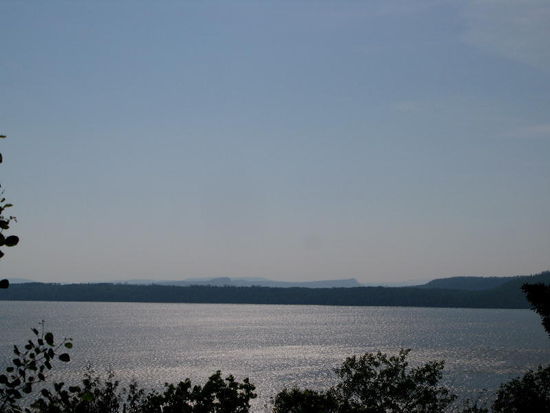 Blick hinaus auf den Lake superior...