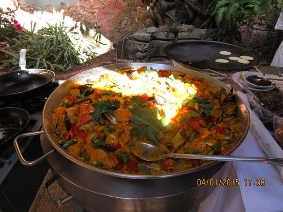 ...an einem fantastischen Buffet...