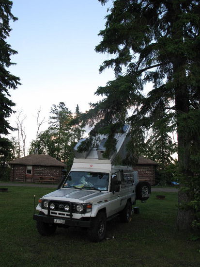 Unser Stellplatz bei einem Indianer-Reservat...