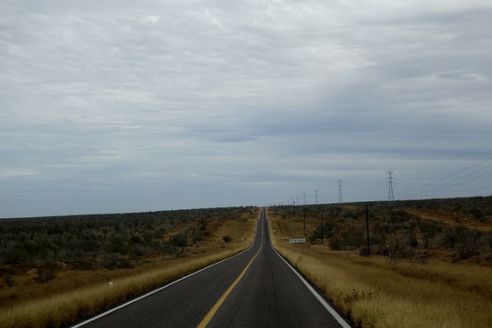 Das gewohnte Bild - lange gerade Strassen - aber gut unterhalten...