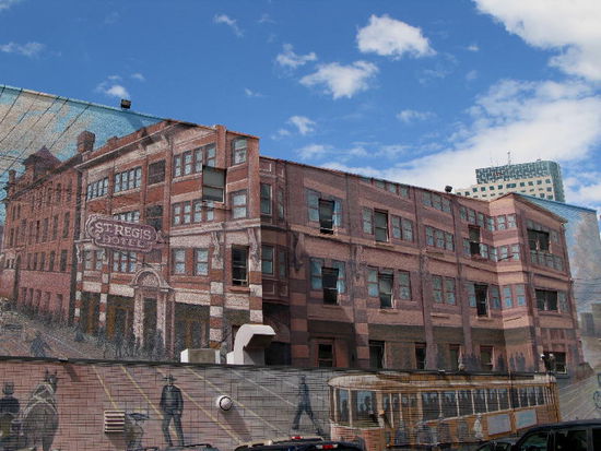 3-D Malerei auf einer Hauswand...