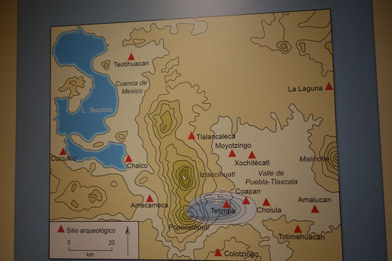 Eine alte Ansicht über die Standorte der Heiligtümer der Azteken