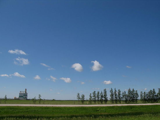 Prächtiges Wetter und flaches Land...