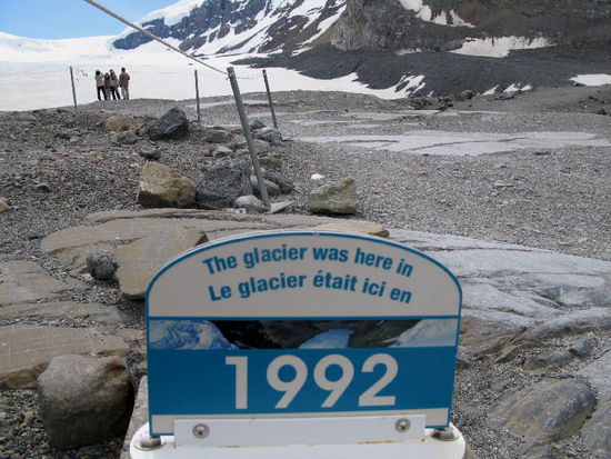 Auch hier ziehen sich die Gletscher zurück...