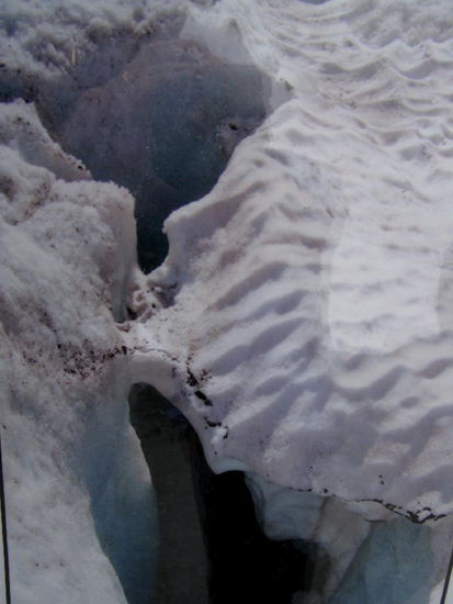 Trotz Warnung vor Gletscherspalten...